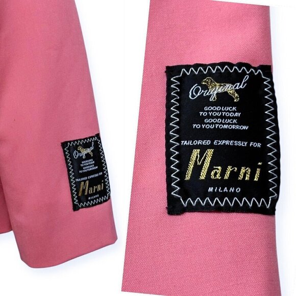 Marni Pink Tailored virgin wool jacket, Size 44 Italy, New with tag - Picture 14 of 16